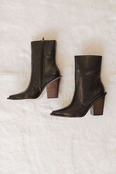 Matisse | Camille Western Boots | Black Lizard - Poppy and Stella