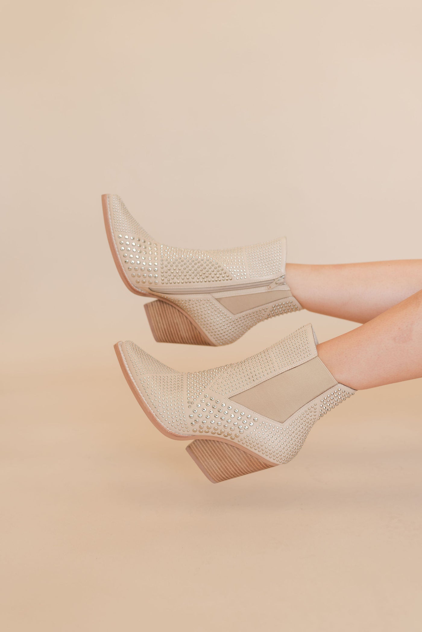 Jeffrey Campbell | STUDD-LO Bootie | Natural Silver - Poppy and Stella