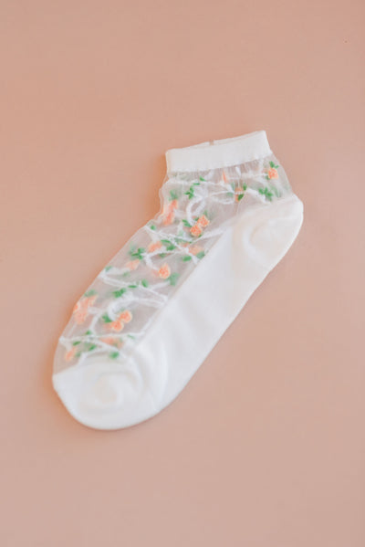 Rose Garden Semi Sheer Socks | Assorted - Poppy and Stella