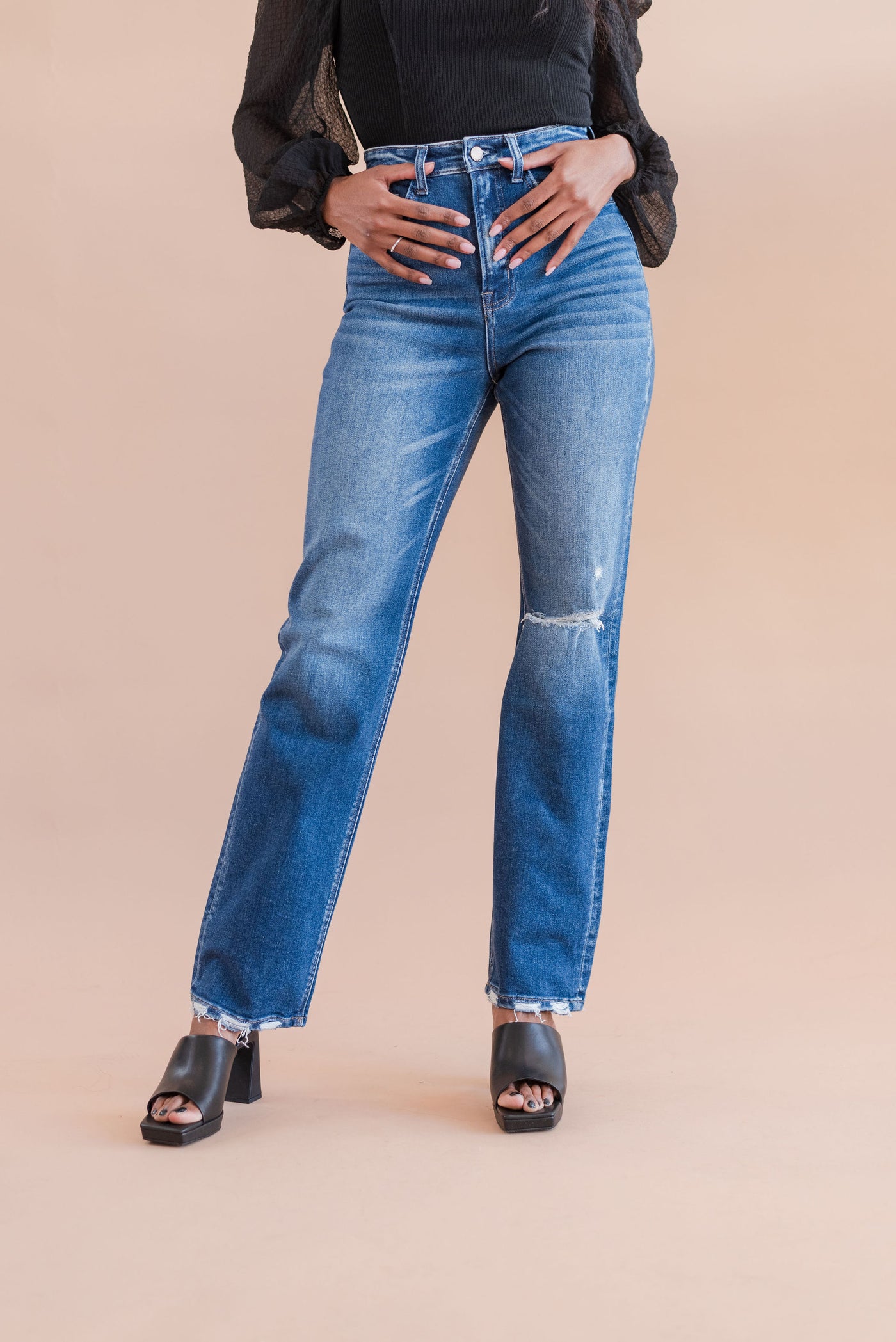 Alana Super High Rise Straight Jeans