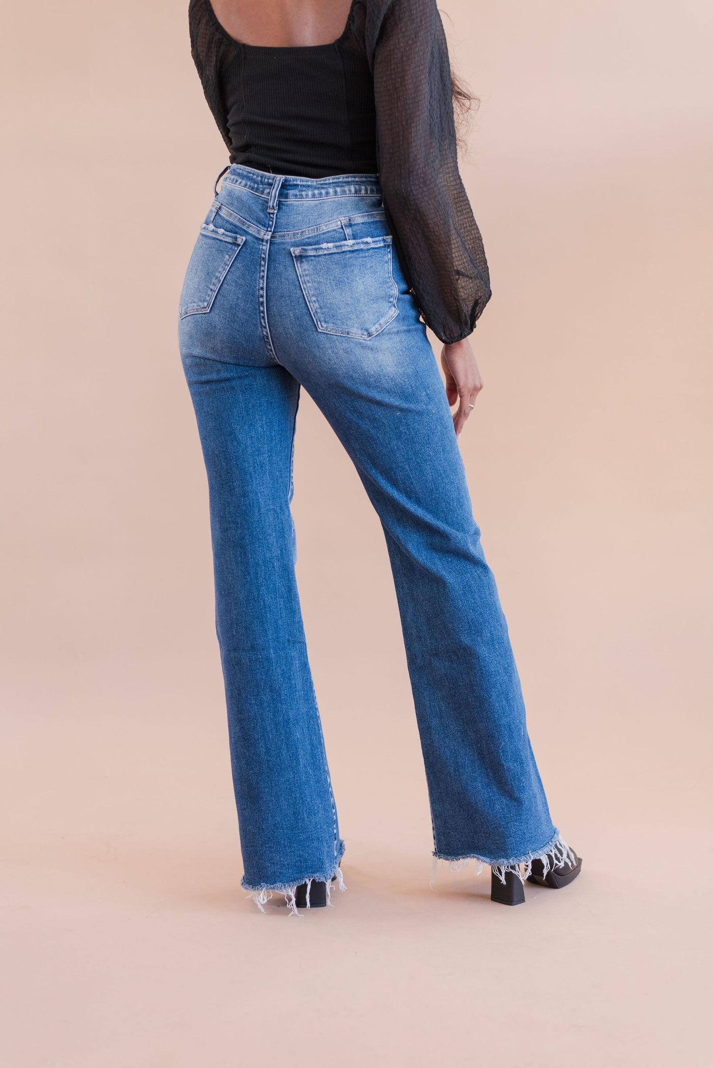 Tommy High Rise Relaxed Flare Jean - Poppy and Stella