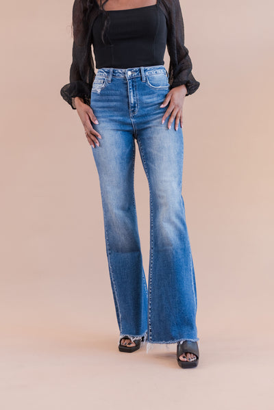 Tommy High Rise Relaxed Flare Jean - Poppy and Stella