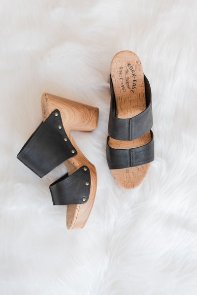 Kork-Ease | Darra Platform Sandal | Black - Poppy and Stella