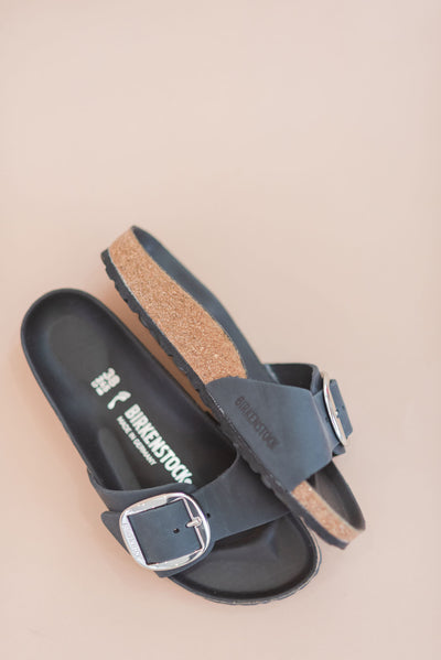 Birkenstock | Madrid Big Buckle Sandal | Oiled Leather - Poppy and Stella