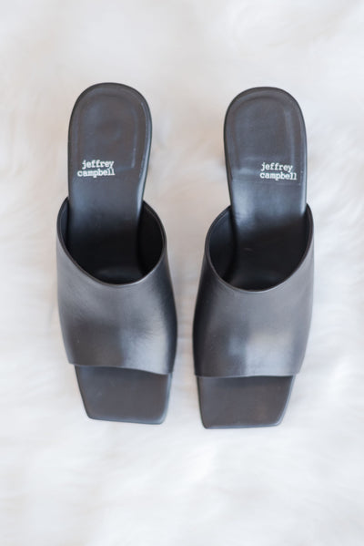 Jeffrey Campbell | Caviar Heeled Sandals | Black - Poppy and Stella