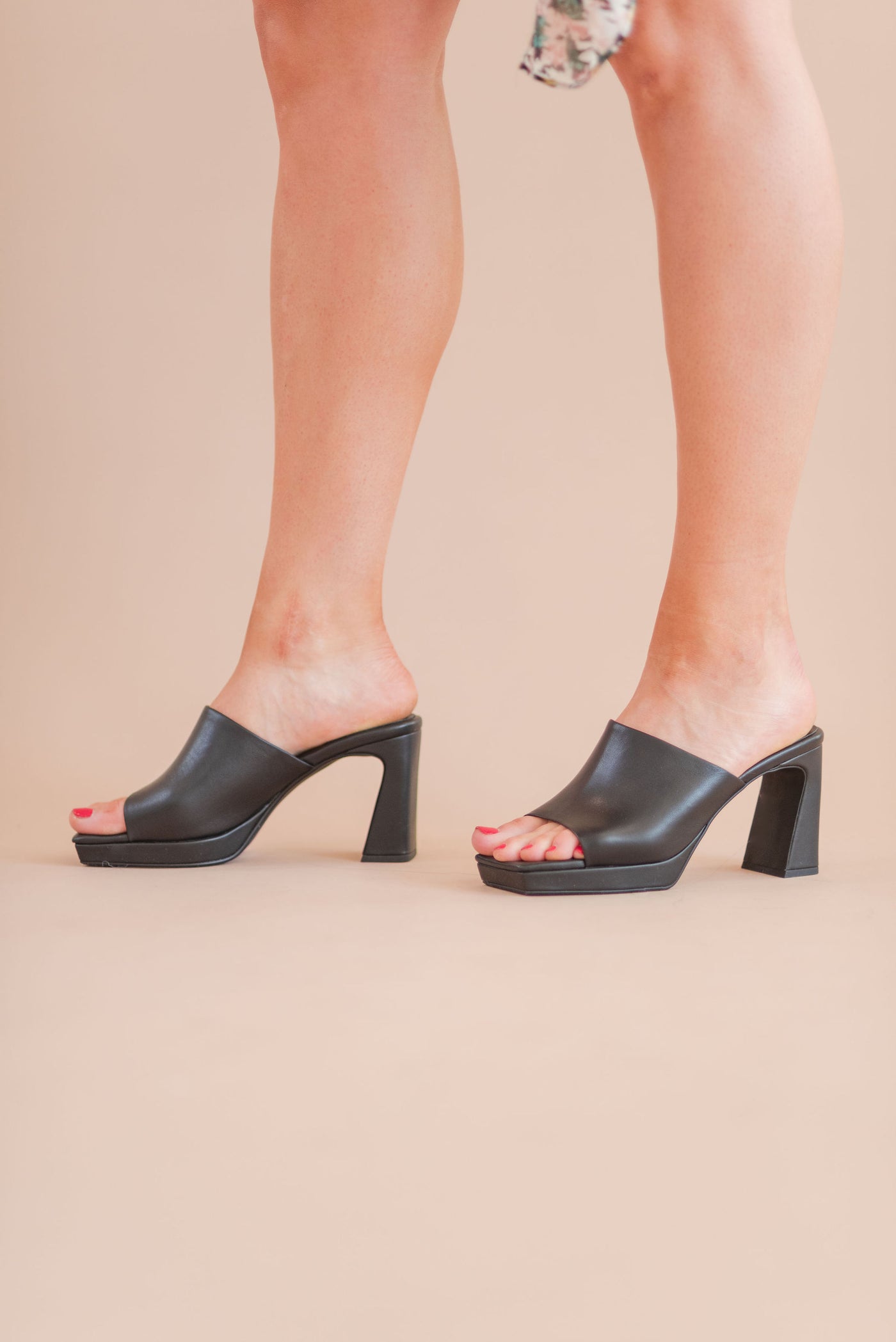 Jeffrey Campbell | Caviar Heeled Sandals | Black - Poppy and Stella