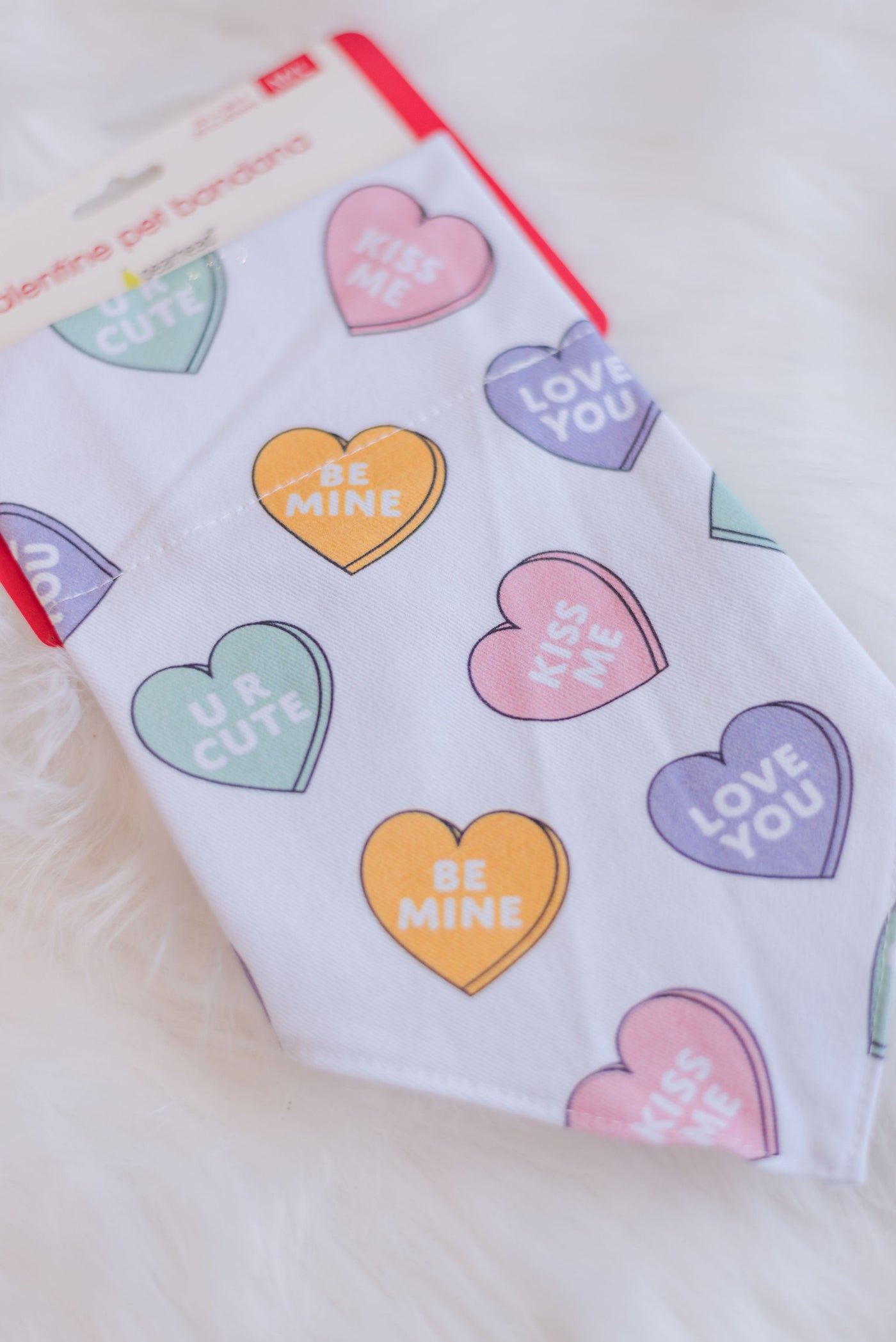 Conversation Hearts Dog Bandana - Poppy and Stella