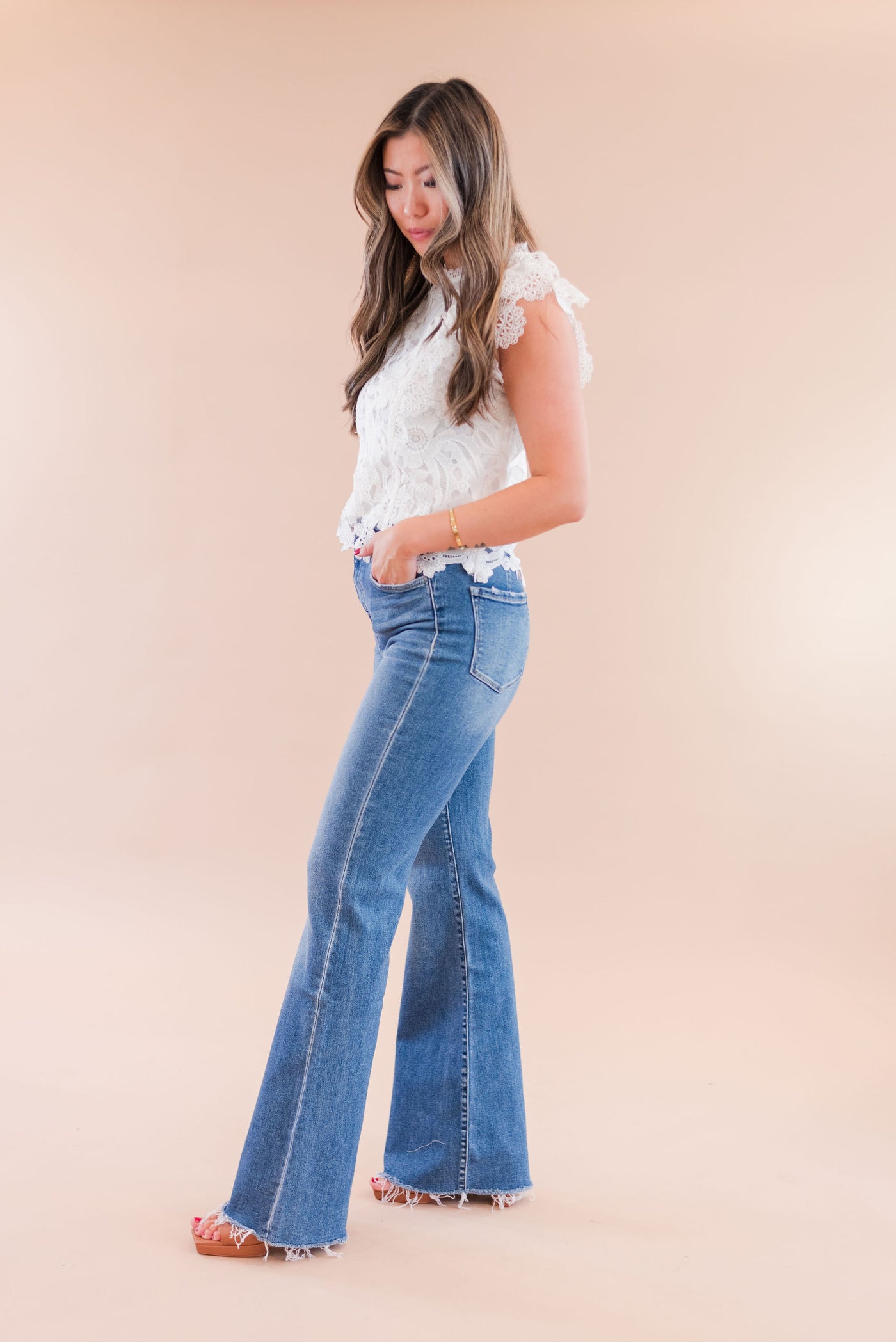 Tommy High Rise Relaxed Flare Jean - Poppy and Stella