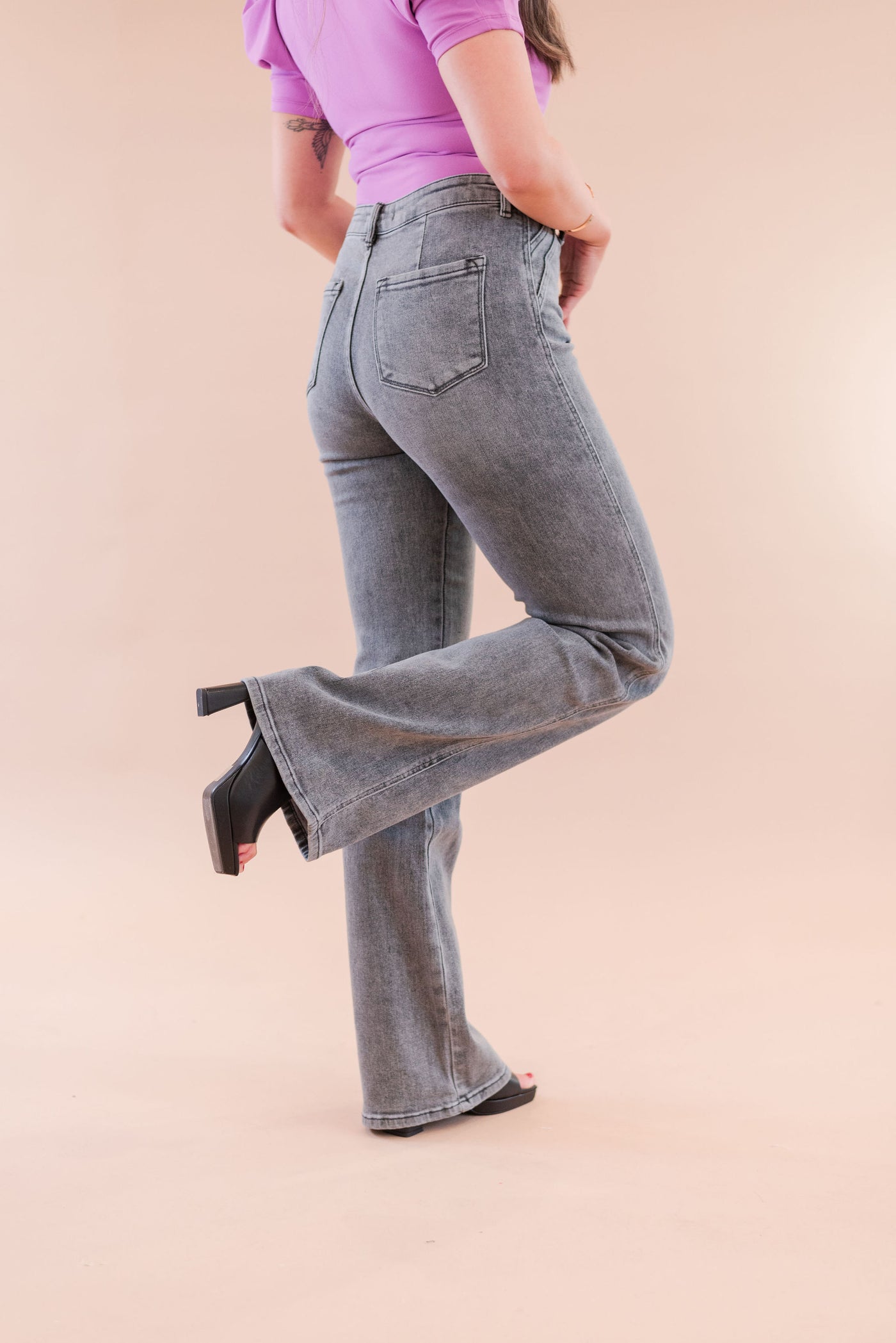 Pierre High Rise Mini Flare Jean