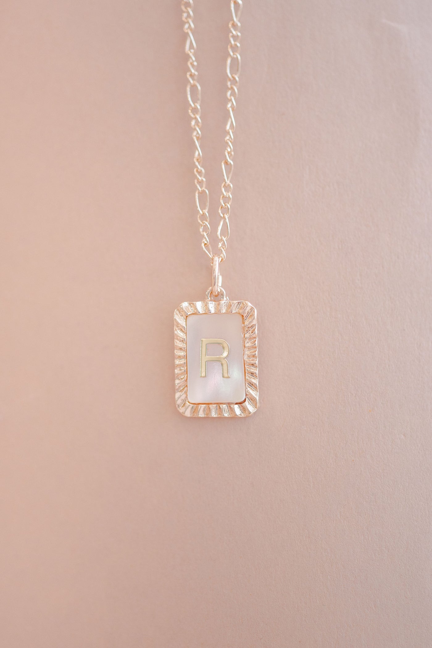Art Deco Initial Necklace | Pearl & Gold - Poppy and Stella