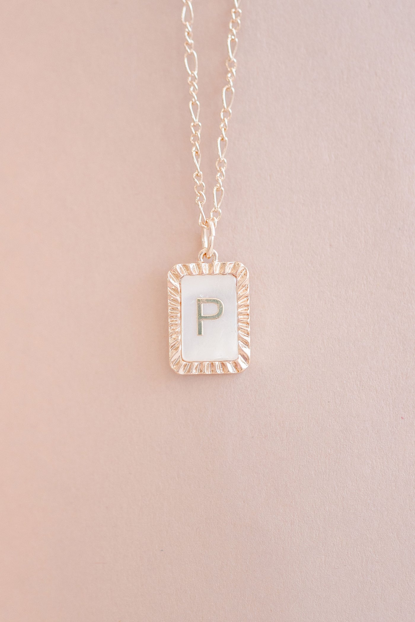 Art Deco Initial Necklace | Pearl & Gold - Poppy and Stella