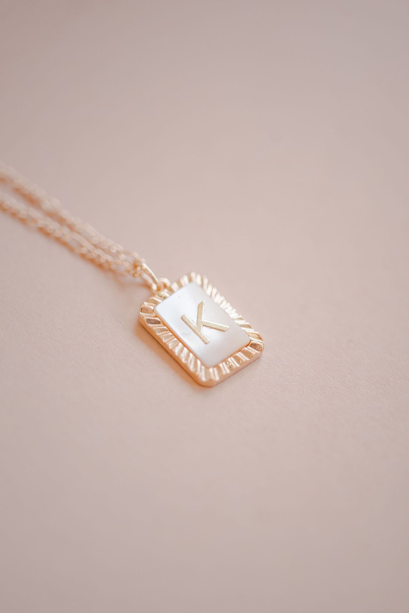 Art Deco Initial Necklace | Pearl & Gold - Poppy and Stella
