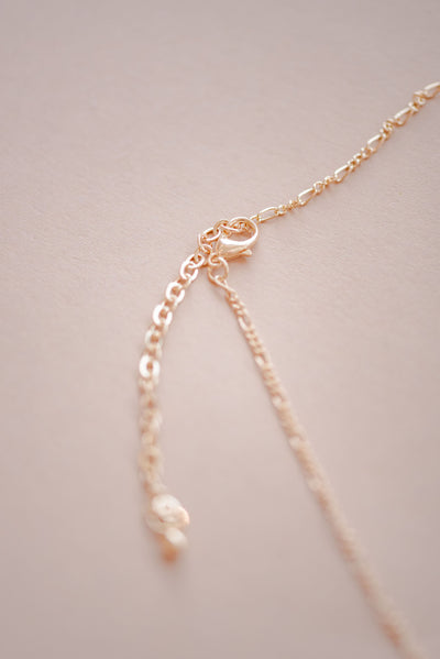 Art Deco Initial Necklace | Pearl & Gold - Poppy and Stella