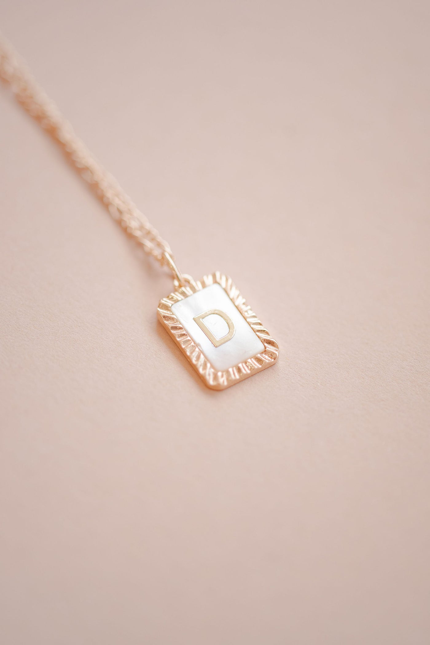 Art Deco Initial Necklace | Pearl & Gold - Poppy and Stella