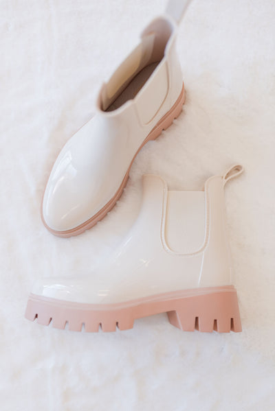Dolce Vita | Thundr H2O Boots | Ivory Patent Stella - Poppy and Stella