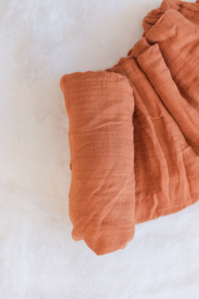 Butter Soft Solid Muslin Swaddle Blanket | Assorted Colors - Poppy and Stella