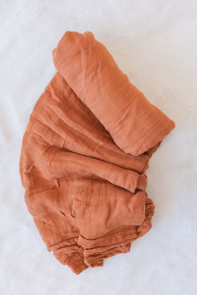 Butter Soft Solid Muslin Swaddle Blanket | Assorted Colors - Poppy and Stella