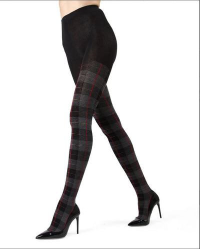 Glasgow Plaid Sweater Tights | Brown Heather - Poppy and Stella