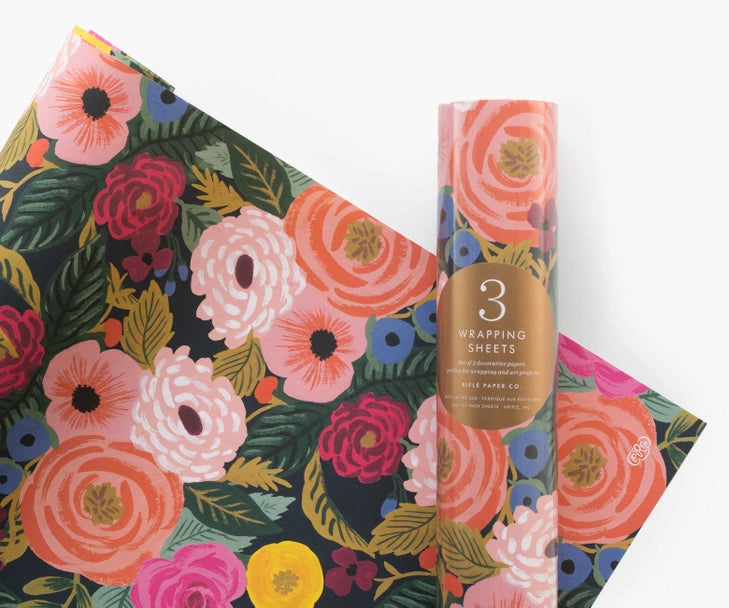 Rifle Paper | Juliet Rose Wrapping Paper - Poppy and Stella